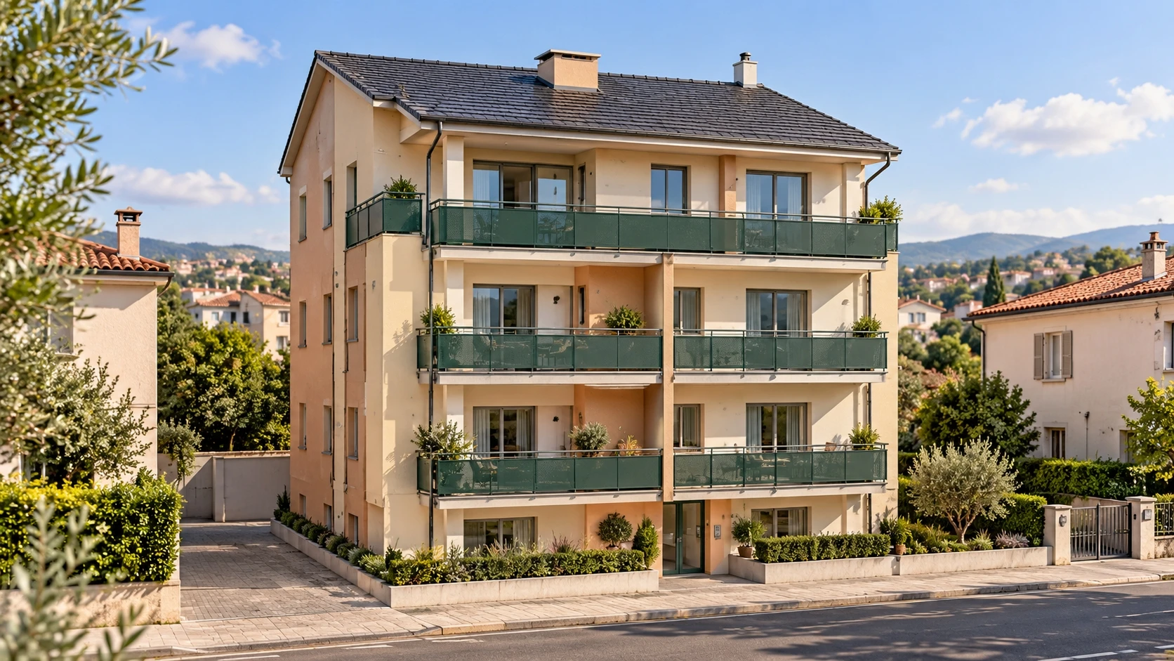 Immeuble R+3 — visuel réaliste de l'élément modélisé